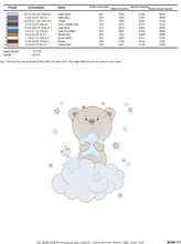 Laden Sie das Bild in den Galerie-Viewer, Bear embroidery designs - Bear with star embroidery design machine embroidery pattern - Cute sweet boy bear with cloud - instant download
