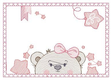 Bear embroidery designs - Teddy embroidery design machine embroidery pattern - Baby Girl embroidery file - instant download bear in a frame Marcia Embroidery