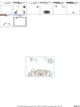 Cargar imagen en el visor de la galería, Peek a boo Bear embroidery designs - Teddy embroidery design machine embroidery pattern - Baby Boy embroidery file - download bear in frame
