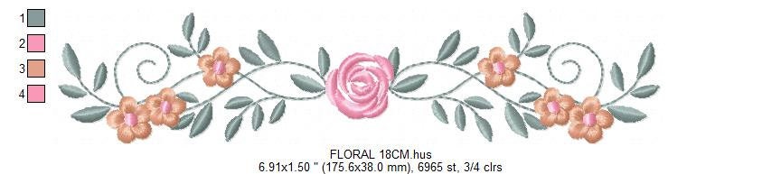 Flowers embroidery designs - Roses embroidery design machine embroidery pattern - entwined roses embroidery file - instant download towel - Marcia Embroidery