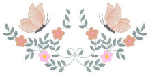 Cargar imagen en el visor de la galería, Butterfly frame embroidery designs - Flower embroidery design machine embroidery pattern - Butterfly embroidery file - baby girl embroidery
