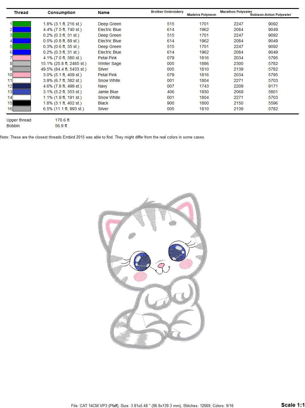 Cat embroidery design - Animal embroidery designs machine embroidery pattern - Kitten embroidery file - baby girl embroidery cat design