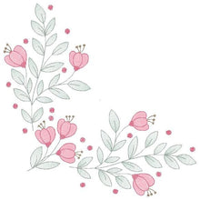 Carica l&#39;immagine nel visualizzatore di Gallery, Flowers embroidery designs - Kitchen Towel embroidery design machine embroidery pattern - Tulip embroidery file - rose floral embroidery pes
