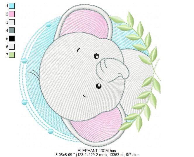 Elephant embroidery designs - Safari Animal embroidery design machine embroidery pattern - Boy embroidery file - instant download pes jef - Marcia Embroidery