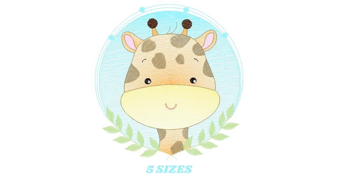 Giraffe embroidery design - Animal embroidery designs machine embroidery pattern - Baby boy embroidery file - Safari embroidery download Marcia Embroidery