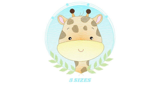 Giraffe embroidery design - Animal embroidery designs machine embroidery pattern - Baby boy embroidery file - Safari embroidery download