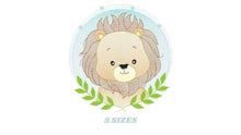 Laden Sie das Bild in den Galerie-Viewer, Lion face embroidery designs - Lion embroidery design machine embroidery pattern - Safari embroidery file - Laurel frame embroidery download
