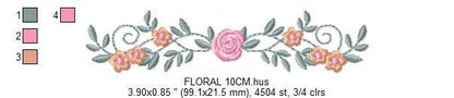 Flowers embroidery designs - Roses embroidery design machine embroidery pattern - entwined roses embroidery file - instant download towel - Marcia Embroidery