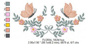 Load image into Gallery viewer, Butterfly frame embroidery designs - Flower embroidery design machine embroidery pattern - Butterfly embroidery file - baby girl embroidery
