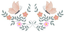 Cargar imagen en el visor de la galería, Butterfly frame embroidery designs - Flower embroidery design machine embroidery pattern - Butterfly embroidery file - baby girl embroidery
