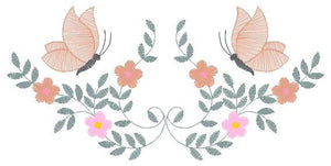 Butterfly frame embroidery designs - Flower embroidery design machine embroidery pattern - Butterfly embroidery file - baby girl embroidery