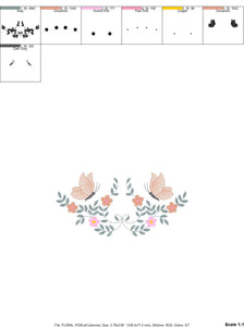 Butterfly frame embroidery designs - Flower embroidery design machine embroidery pattern - Butterfly embroidery file - baby girl embroidery