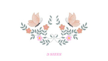 Laden Sie das Bild in den Galerie-Viewer, Butterfly frame embroidery designs - Flower embroidery design machine embroidery pattern - Butterfly embroidery file - baby girl embroidery
