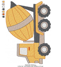 Load image into Gallery viewer, Concrete Mixer Truck embroidery designs - Vehicle embroidery design machine embroidery pattern - baby boy embroidery file - instant download
