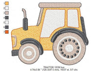 Load image into Gallery viewer, Farm Tractor embroidery designs - Truck embroidery design machine embroidery pattern - baby boy embroidery file - instant digital download
