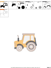 Charger l&#39;image dans la galerie, Farm Tractor embroidery designs - Truck embroidery design machine embroidery pattern - baby boy embroidery file - instant digital download
