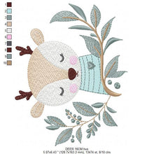 Carica l&#39;immagine nel visualizzatore di Gallery, Deer embroidery design - Animal embroidery designs machine embroidery pattern - Florest embroidery file - Baby boy embroidery  Woodland pes
