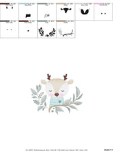 Carica l&#39;immagine nel visualizzatore di Gallery, Deer embroidery design - Animal embroidery designs machine embroidery pattern - Florest embroidery file - Baby boy embroidery  Woodland pes
