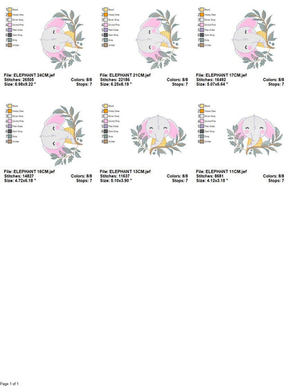 Elephant embroidery designs - Animal embroidery design machine embroidery pattern - Baby Boy embroidery file - Kid embroidery towel pillow Marcia Embroidery