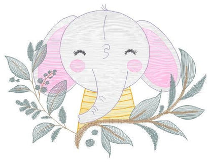 Elephant embroidery designs - Animal embroidery design machine embroidery pattern - Baby Boy embroidery file - Kid embroidery towel pillow Marcia Embroidery