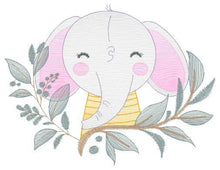 Charger l&#39;image dans la galerie, Elephant embroidery designs - Animal embroidery design machine embroidery pattern - Baby Boy embroidery file - Kid embroidery towel pillow
