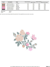 Carica l&#39;immagine nel visualizzatore di Gallery, Butterfly embroidery design - Delicate Flowers embroidery designs machine embroidery pattern - Kitchen Towel embroidery file - pes download
