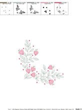 Charger l&#39;image dans la galerie, Flowers embroidery designs - Kitchen Towel embroidery design machine embroidery pattern - Tulip embroidery file - rose floral embroidery pes
