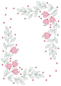 Flowers embroidery designs - Flower Frame embroidery design machine embroidery pattern - rose embroidery file - tea towel apron kitchen pes