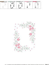 Charger l&#39;image dans la galerie, Flowers embroidery designs - Flower Frame embroidery design machine embroidery pattern - rose embroidery file - tea towel apron kitchen pes
