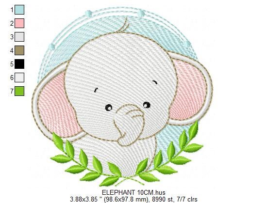 Elephant embroidery designs - Safari Animal embroidery design machine embroidery pattern - Boy embroidery file - instant download pes jef - Marcia Embroidery