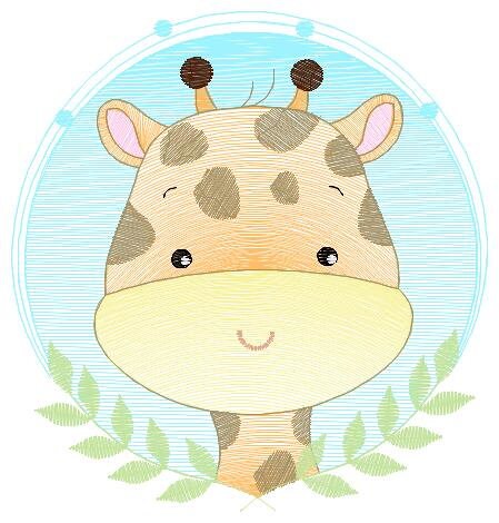 Giraffe embroidery design - Animal embroidery designs machine embroidery pattern - Baby boy embroidery file - Safari embroidery download Marcia Embroidery