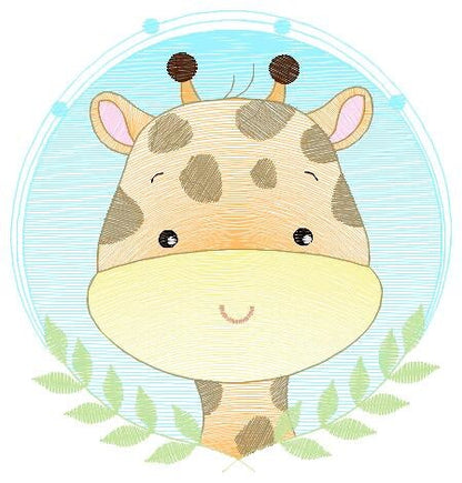 Giraffe embroidery design - Animal embroidery designs machine embroidery pattern - Baby boy embroidery file - Safari embroidery download Marcia Embroidery