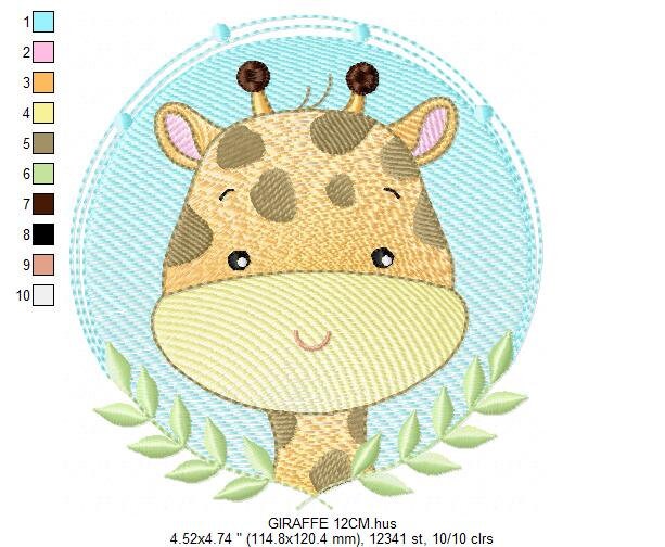 Giraffe embroidery design - Animal embroidery designs machine embroidery pattern - Baby boy embroidery file - Safari embroidery download Marcia Embroidery