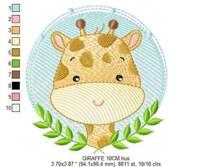 Giraffe embroidery design - Animal embroidery designs machine embroidery pattern - Baby boy embroidery file - Safari embroidery download Marcia Embroidery