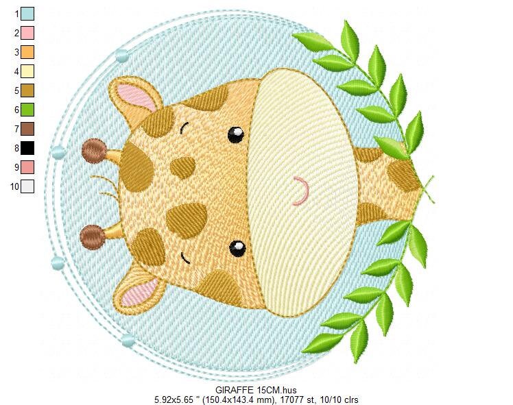 Giraffe embroidery design - Animal embroidery designs machine embroidery pattern - Baby boy embroidery file - Safari embroidery download Marcia Embroidery
