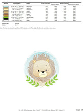 Laden Sie das Bild in den Galerie-Viewer, Lion face embroidery designs - Lion embroidery design machine embroidery pattern - Safari embroidery file - Laurel frame embroidery download
