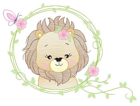 Lion embroidery designs - Safari embroidery design machine embroidery pattern - Baby boy embroidery file - Lion king embroidery download pes