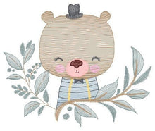 Laden Sie das Bild in den Galerie-Viewer, Bear embroidery designs - Baby boy embroidery design machine embroidery pattern - Teddy Bear with hat embroidery file - instant download pes
