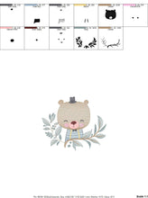 Cargar imagen en el visor de la galería, Bear embroidery designs - Baby boy embroidery design machine embroidery pattern - Teddy Bear with hat embroidery file - instant download pes
