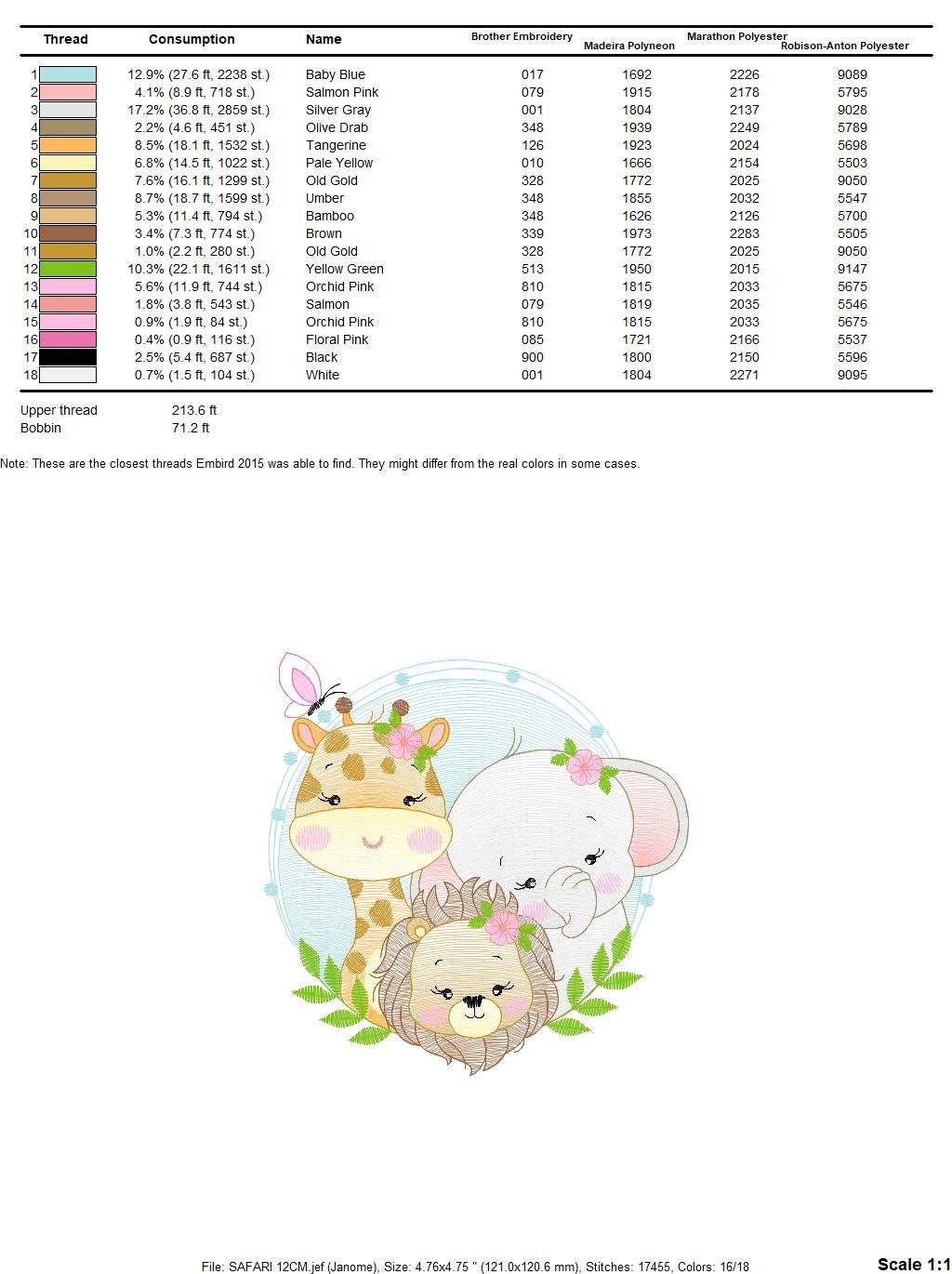 Female Safari Safari embroidery designs - Lion embroidery design machine embroidery pattern - Giraffe embroidery file - Elephant embroidery Marcia Embroidery