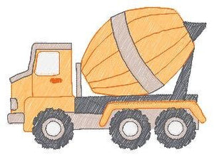 Concrete Mixer Truck embroidery designs - Vehicle embroidery design machine embroidery pattern - baby boy embroidery file - instant download