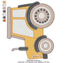 Charger l&#39;image dans la galerie, Farm Tractor embroidery designs - Truck embroidery design machine embroidery pattern - baby boy embroidery file - instant digital download
