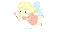 Charger l&#39;image dans la galerie, Fairy embroidery designs - Baby girl embroidery design machine embroidery pattern - Pixie embroidery file - Fairy design Instant Download
