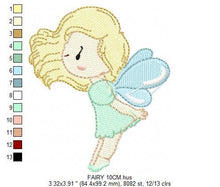 Charger l&#39;image dans la galerie, Fairy embroidery designs - Baby girl embroidery design machine embroidery pattern - Fantasy Pixie embroidery file - instant digital download
