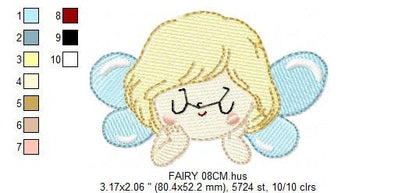 Fairy peek a boo embroidery designs - Baby girl embroidery design machine embroidery pattern - Pixie embroidery file - Fairy download pes Marcia Embroidery