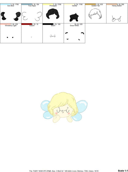 Fairy peek a boo embroidery designs - Baby girl embroidery design machine embroidery pattern - Pixie embroidery file - Fairy download pes Marcia Embroidery