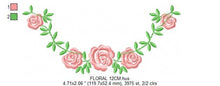 Charger l&#39;image dans la galerie, Flowers embroidery designs - Roses embroidery design machine embroidery pattern - entwined roses Kitchen Towel file - instant download pes
