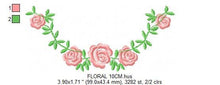 Load image into Gallery viewer, Flowers embroidery designs - Roses embroidery design machine embroidery pattern - entwined roses Kitchen Towel file - instant download pes
