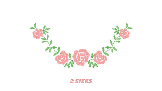 Flowers embroidery designs - Roses embroidery design machine embroidery pattern - entwined roses Kitchen Towel file - instant download pes