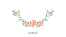 Load image into Gallery viewer, Flowers embroidery designs - Roses embroidery design machine embroidery pattern - entwined roses Kitchen Towel file - instant download pes
